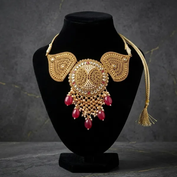 Heritage_Gold_Filigree_Choker_With_Ruby_Accents