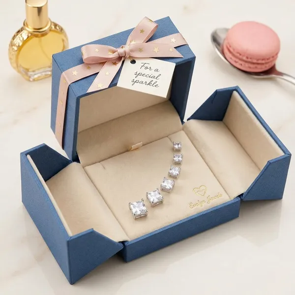 Lucent_Princess-Cut_Solitaire_Stud_Set