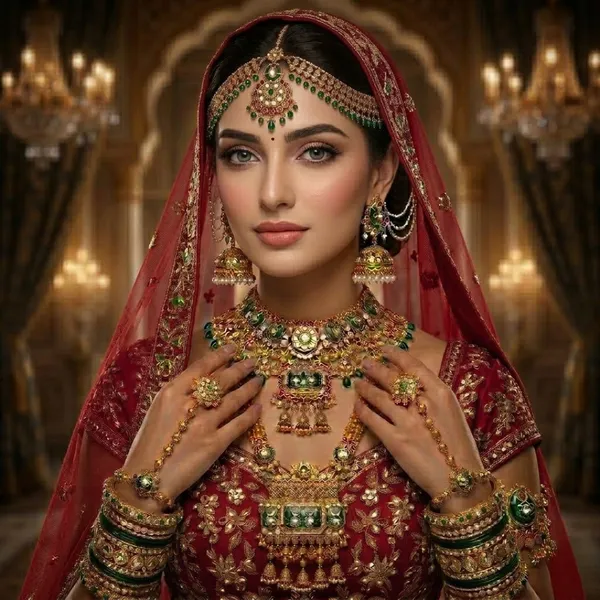 Empress_Emerald_&_Ruby_Antique_Gold_Bridal_Jewellery_Set