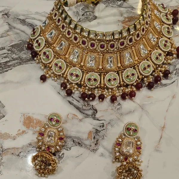 Zoya_Meenakari_&_Kundan_Bridal_Choker_Set_With_Matching_Jhumkas