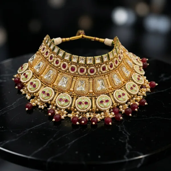Zoya_Meenakari_&_Kundan_Bridal_Choker_Set_With_Matching_Jhumkas