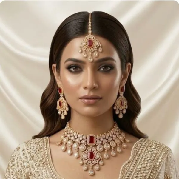 Ruby_Elegance_Polki_Choker_Set