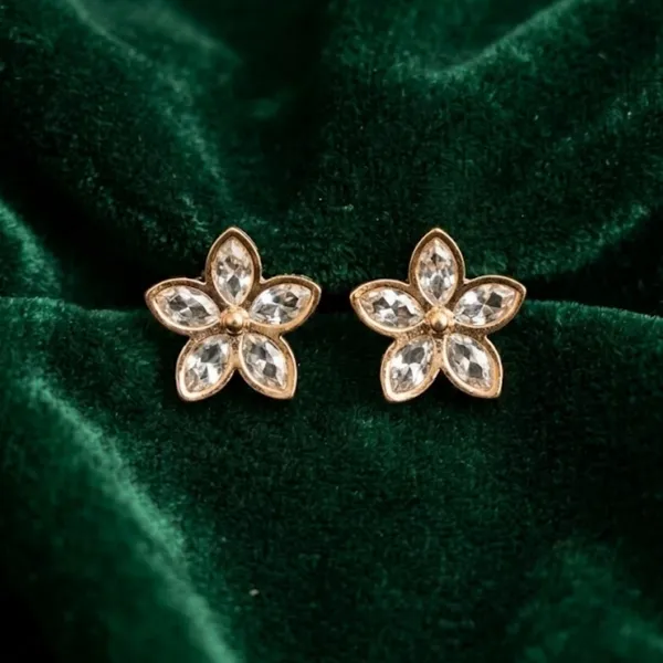 Rose_Gold_Crystal_Petal_Stud_Earrings