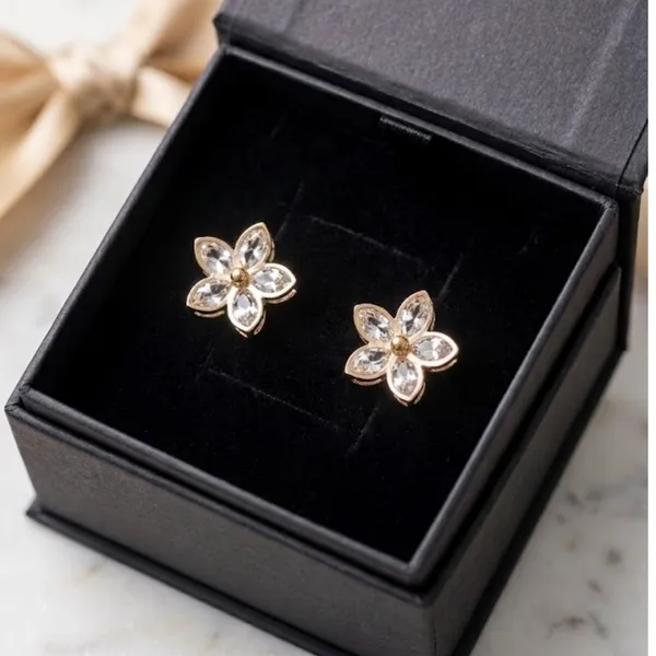 Rose_Gold_Crystal_Petal_Stud_Earrings