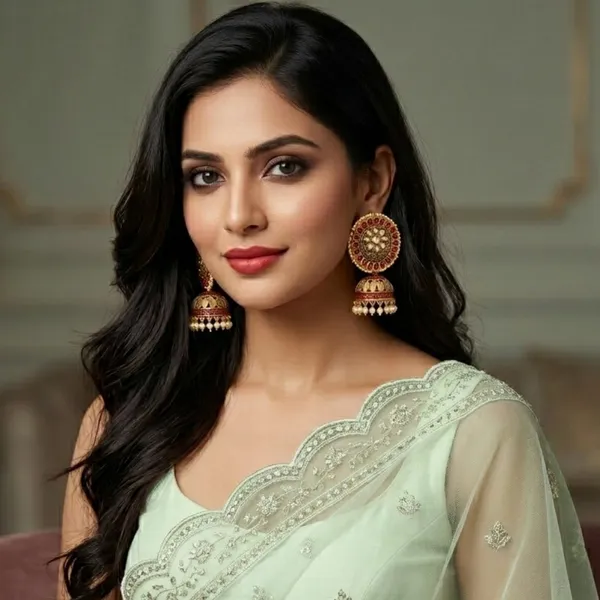 Antique_Gold-Plated_Ruby_&_Pearl_Jhumka_Earrings