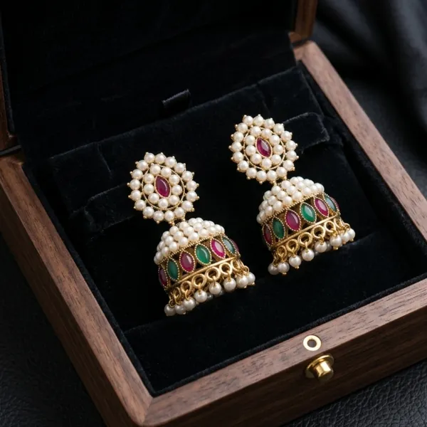 Royal_Pearl-Encrusted_Ruby_&_Emerald_Jhumkas
