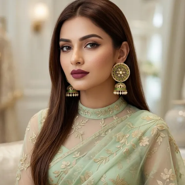 Lime_Green_&_Gold_Meenakari_Jhumkas