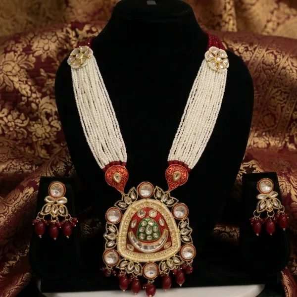 Heritage_Maroon_&_Pearl_Meenakari_Mala_Set