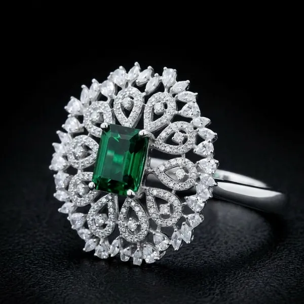 Emerald_&_Diamond_Floral_Statement_Ring