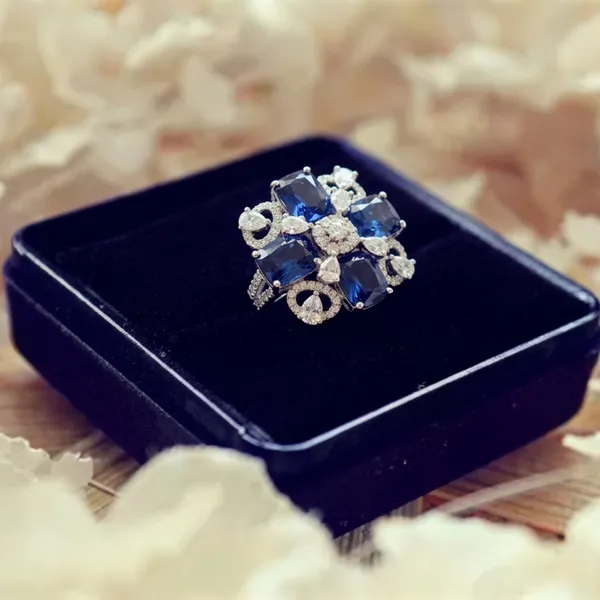 Royal_Sapphire_Blue_Floral_Statement_Ring