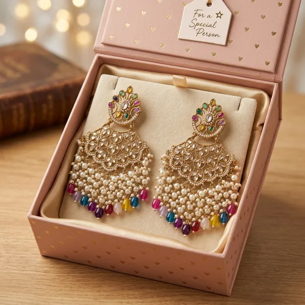 Multicolor_Stone_Chandbali_Earrings_With_Pearl_Droplets
