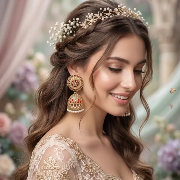 Traditional_Gold-Plated_Red_And_White_Stone_Jhumka