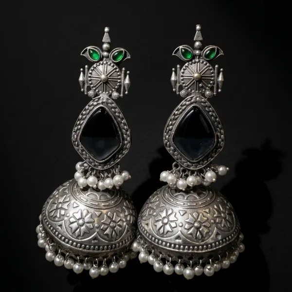 Onyx_&_Emerald_Statement_Earrings