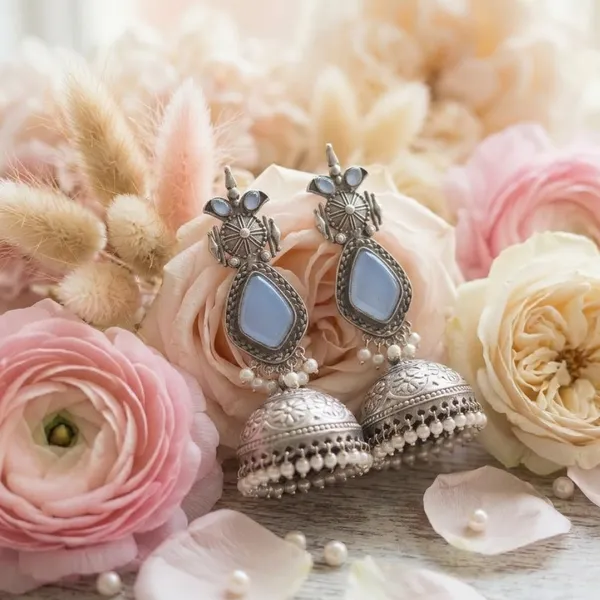 Elegant_Blue_Moonstone_Jhumka