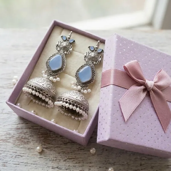 Elegant_Blue_Moonstone_Jhumka