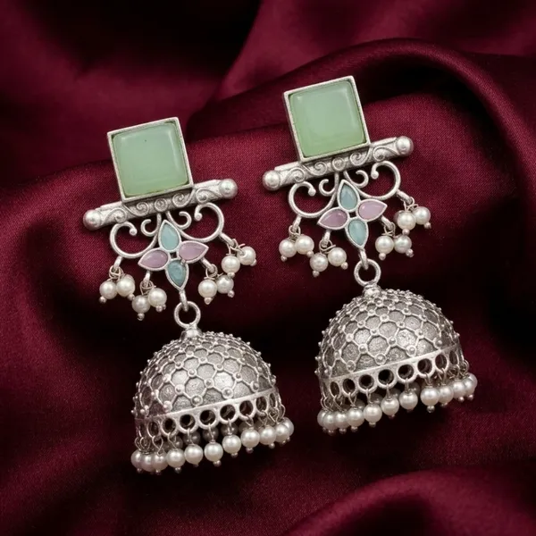 Aira_Mint_&_Pastel_Blossom_Oxidized_Jhumkas