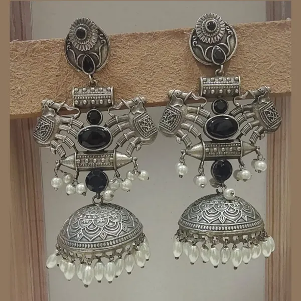 Vintage_Noir_Elephant_Jhumkas
