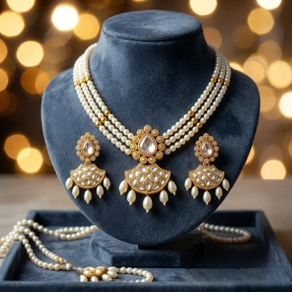 Celestia_Triple-Strand_Pearl_&_Kundan_Set