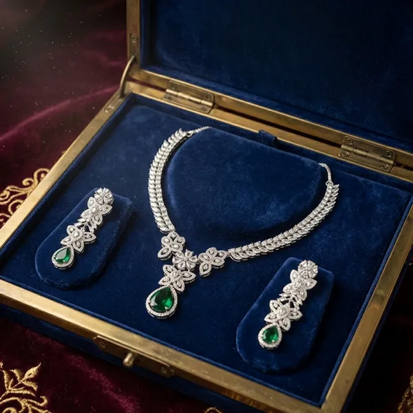 Emerald_Teardrop_Floral_Jewelry_Set