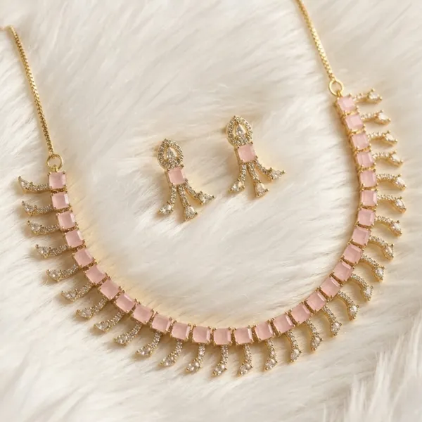 Blush_Pink_Fringe_Necklace_Set
