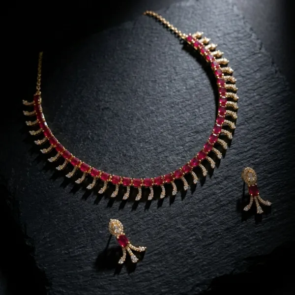 Mehroon_Elegance_Fringe_Necklace_Set