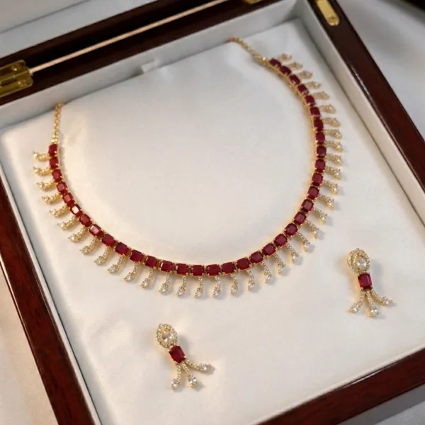 Mehroon_Elegance_Fringe_Necklace_Set