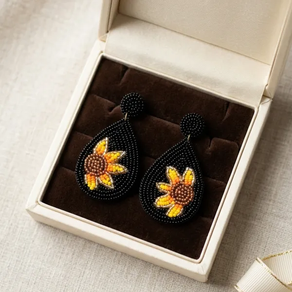 Midnight_Sunflower_Beaded_Teardrops