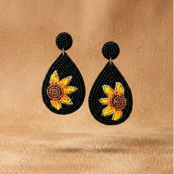 Midnight_Sunflower_Beaded_Teardrops