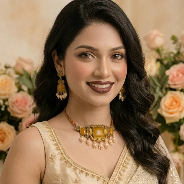 Golden_Amber_Antique_Choker_Set