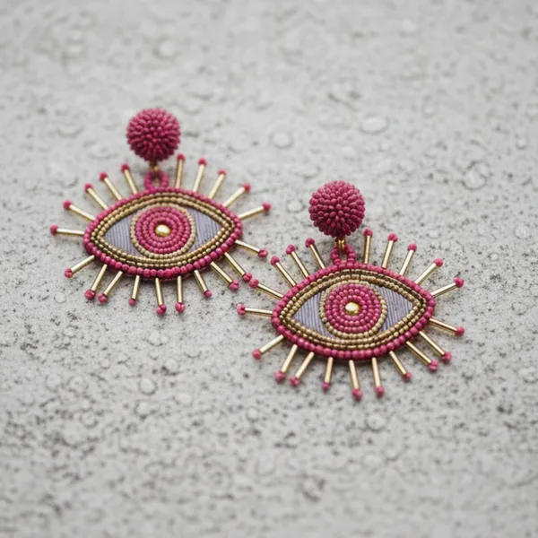Fuchsia_Guardian_Evil_Eye_Earrings