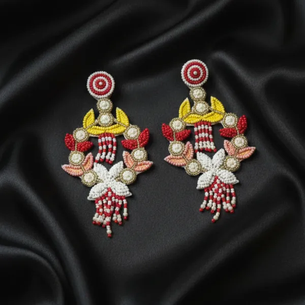 Floral_Garland_Beaded_Chandelier_Earrings