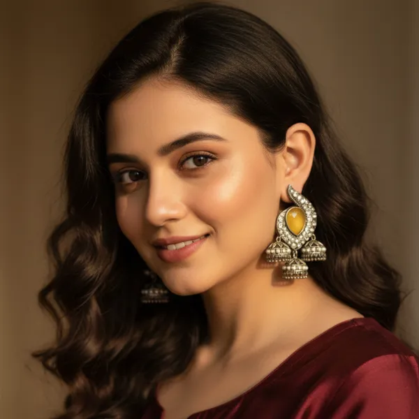 Sunlit_Crescent_Oxidized_Jhumka_Earrings