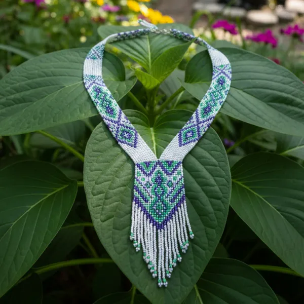 Green_&_Purple_Geometric_Beaded_Necklace