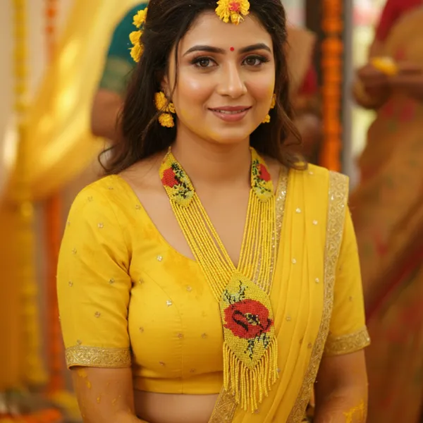 Yellow_Floral_Beaded_Long_Necklace