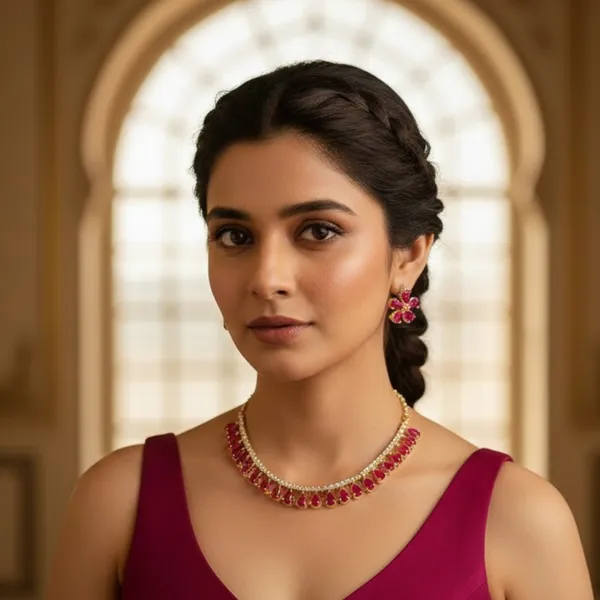 Blossom_Ruby_Petal_Necklace_&_Earring_Set