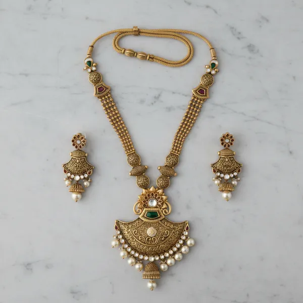 Heritage_Temple_Gold_Necklace_Set