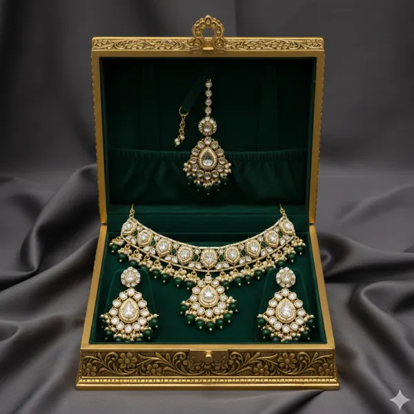 Emerald_Rajwadi_Bridal_Necklace_Set