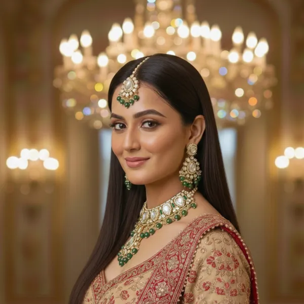 Emerald_Rajwadi_Bridal_Necklace_Set