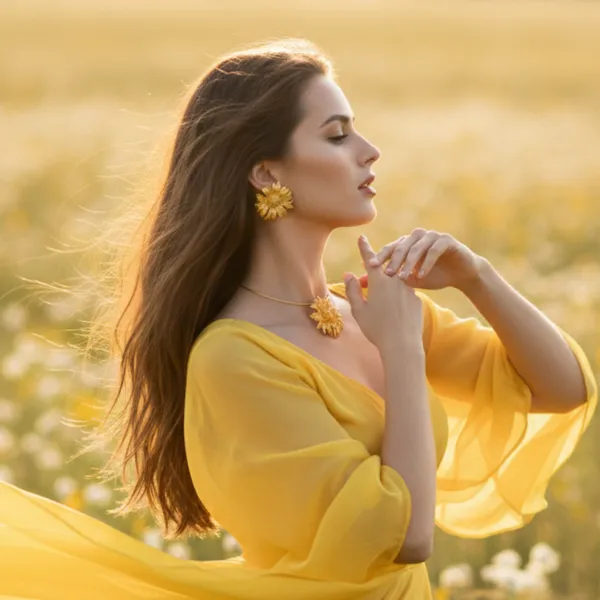 Golden_Floral_Statement_Necklace_&_Earrings_Set_-Jn113