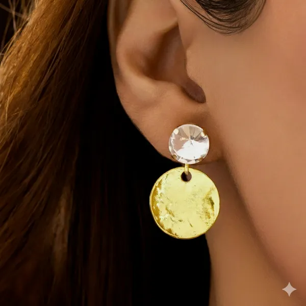 Golden_Disc_&_Crystal_Necklace_Set_-Jn109
