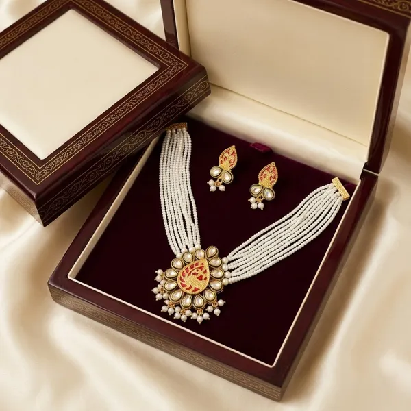 Kundan_Pearl_Choker_Set_with_Earrings