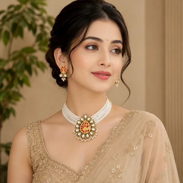 Kundan_Pearl_Choker_Set_with_Earrings