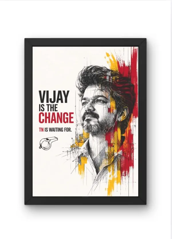 Wood_Paper_Vijay_Thalapathy_Sketch_Art_Framed_Poster
