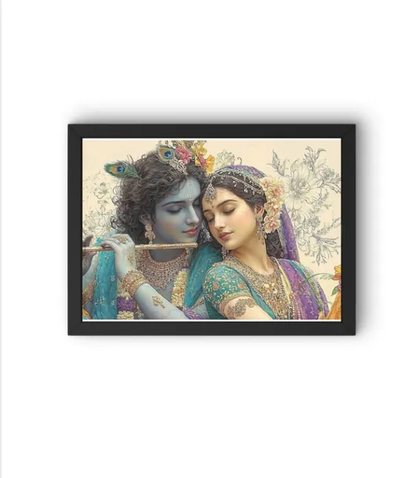 Wood_&_Paper_Traditional_Radha_Krishna_Floral_Framed_Wall_Art