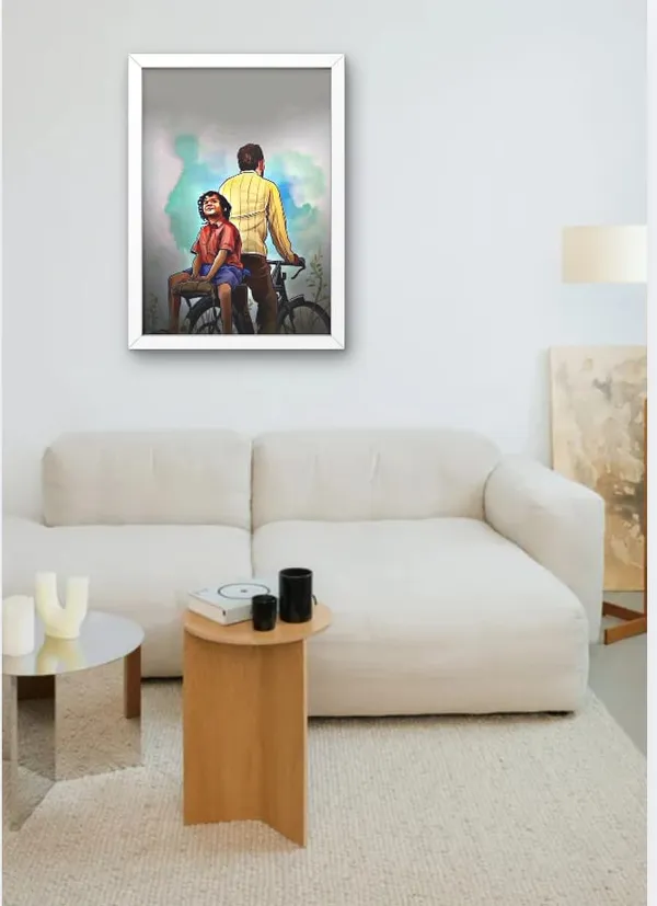 Wood_&_Paper_Contemporary_Bicycle_Scene_Framed_Wall_Art