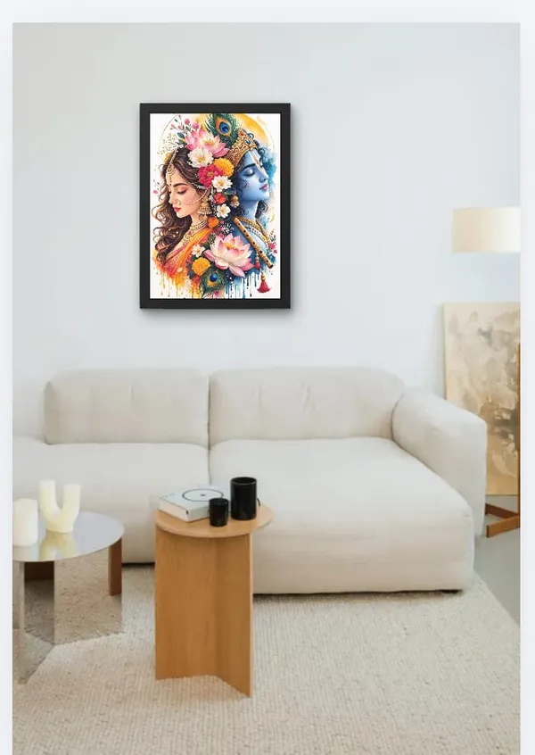 Wood_Paper_Spiritual_Radha_Krishna_Watercolor_Framed_Wall_Art