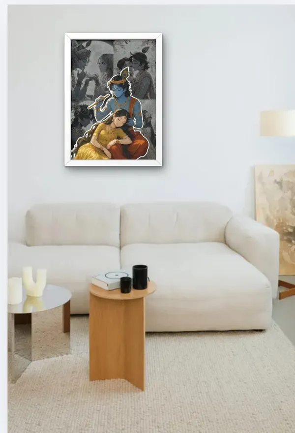 Wood_&_Paper_Contemporary_Radha_Krishna_Framed_Wall_Art