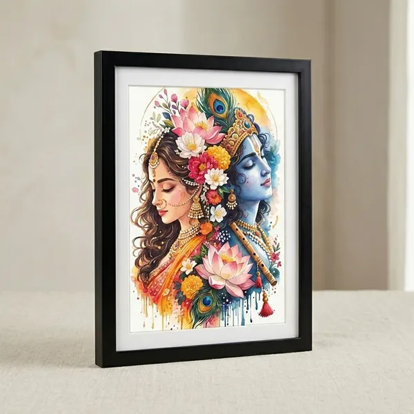 Wood_Paper_Spiritual_Radha_Krishna_Watercolor_Framed_Wall_Art