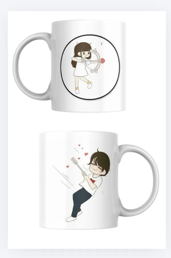 White_Ceramic_Couple_Illustration_Coffee_Mug_Set_Of_2