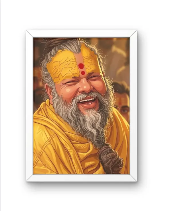 Wood_&_Paper_Joyful_Sadhu_Portrait_Framed_Wall_Art